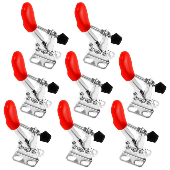 8Pcs Stainless Steel Toggle Clamps With Anti Slip Pressure Tip Adjustable Manual Hold down Clamps 60 Lbs Holding Capacity Quick Release Clamps for Woodworking Jigs and Fixtures