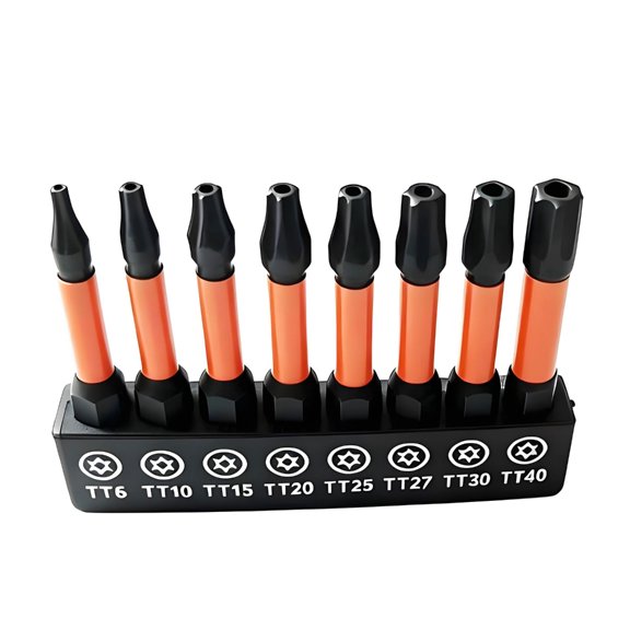 8Pcs Steel Screwdriver Bit with Impact Tip Hexagonal