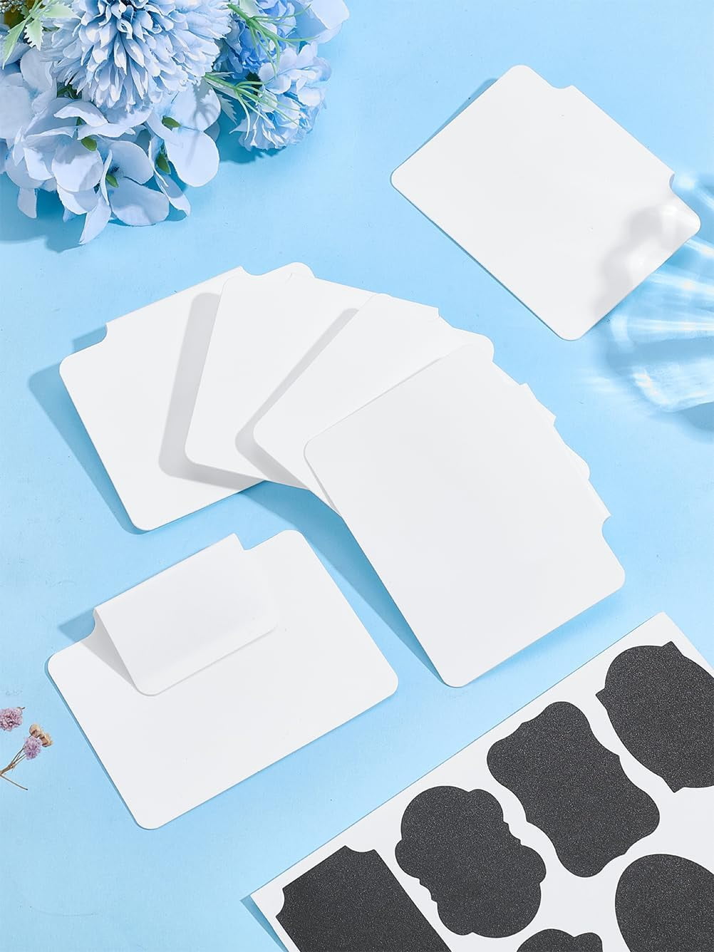 8Pcs Storage Bin Labels Rectangle Plastic Label Display Mixed Color ...