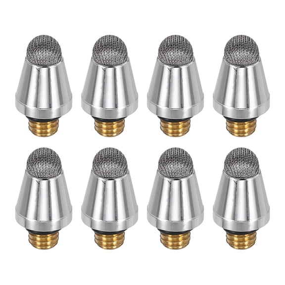 8Pcs Stylus Pen Fiber Tips 5mm Conductive External Thread Replacement, Gray