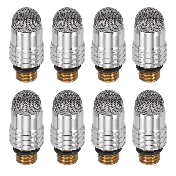8Pcs Stylus Pen Fiber Tips 6mm Conductive External Thread Replacement, Gray