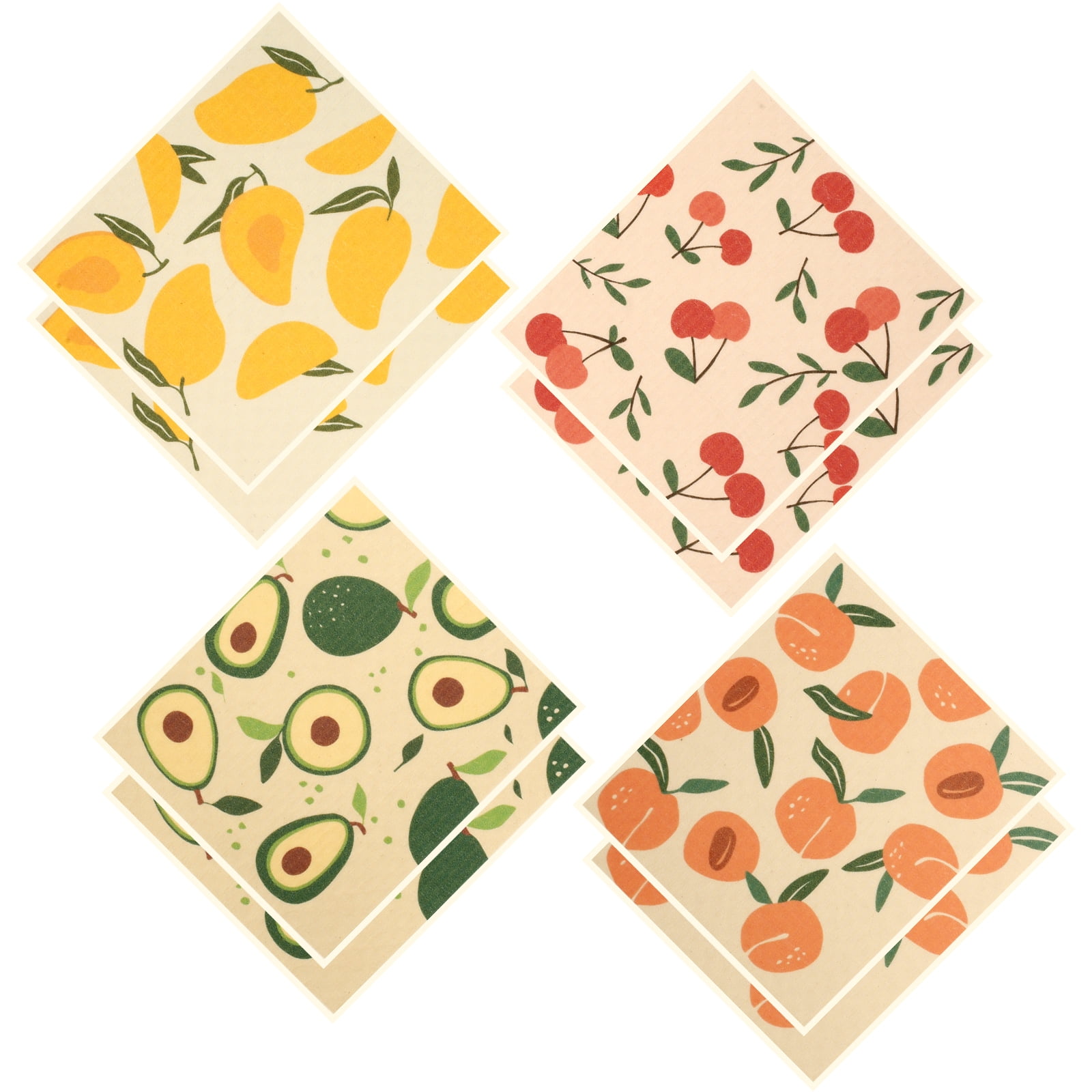 SWEDEdishcloths Set Of 3 - Orange Llama Print Reusable Cellulose Sponge Dish Towels