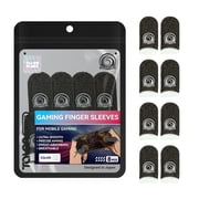 8Pcs TALONGAMES Gaming Finger Sack Sleeves Ultra-thin, Ultra-Sensitive Silver Fiber Finger Gloves Fingertip Cover for Mobile Games