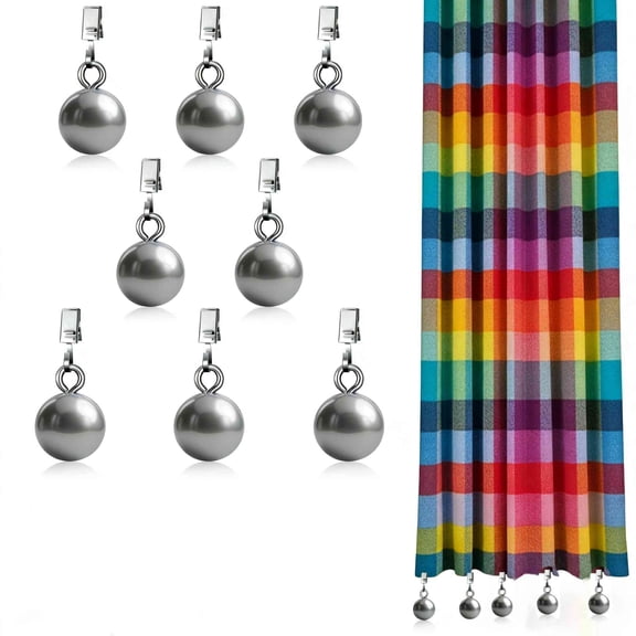 8Pcs Tablecloth Weights, Heavy Duty Stainless Steel Tablecloth Clips Added Weights for Outdoor Picnic Garden Patio Party Camping Dinner Table Cover Decoration, Silver
