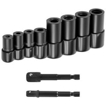 8Pcs Tap Socket Set 1/4 Inch and 3/8 Inch Drive Tap Holder Socket Kit with Socket Holder for Tight Space Fractional MCTI Standard