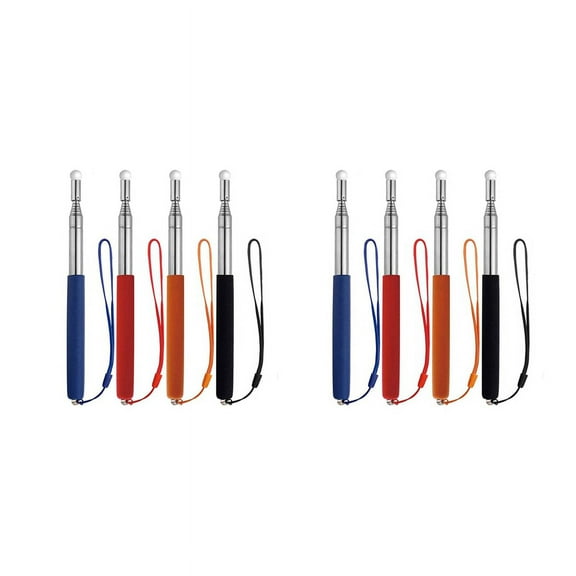 8Pcs Telescopic Pointer Stick with Hand Lanyard Teacher Pointer for Classroom Retractable Pointer Whiteboard Pointer