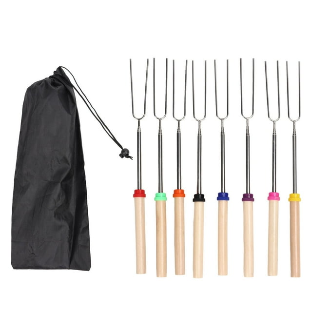 8Pcs Telescoping Extendable Marshmallow Roasting Sticks Marshmallow ...