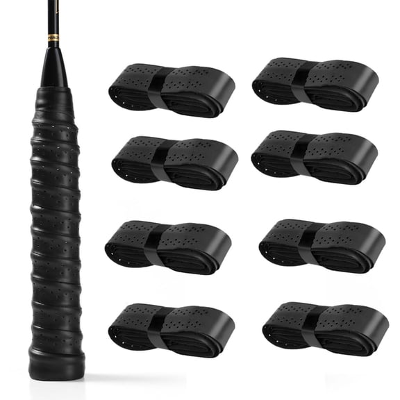 8Pcs Tennis Grip Head Overgrips AntiSlip Tennis Rackets Grip AntiSkid Sweat Tape for Tennis, Squash and Badmintons
