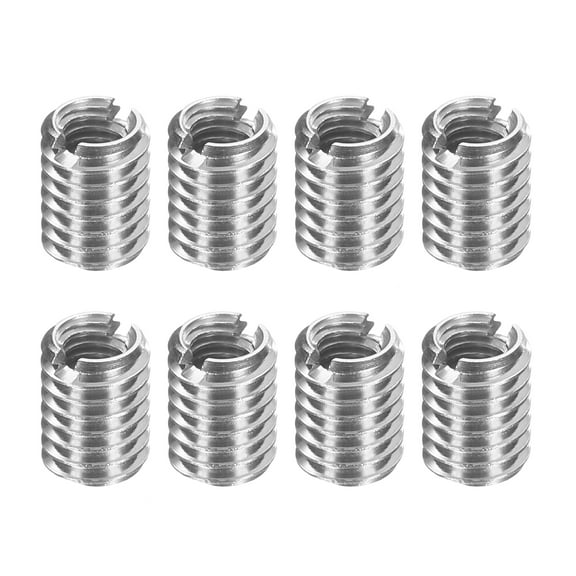 8Pcs Threaded Insert, Stainless Steel M6*1 Male to M4*0.7 Female 8mm Long