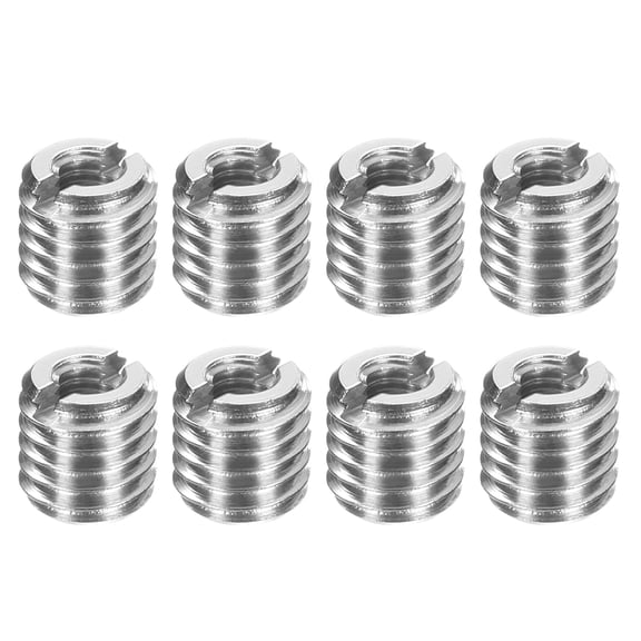8Pcs Threaded Insert, Stainless Steel M8*1.25 Male to M4*0.7 Female 8mm Long