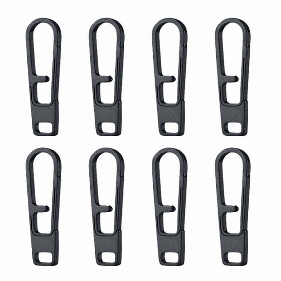 8Pcs Titanium Alloy Zipper Puller Header Spring Keychain Hanging Buckle Detachable Zipper Pull Tabs Portable Small Tool