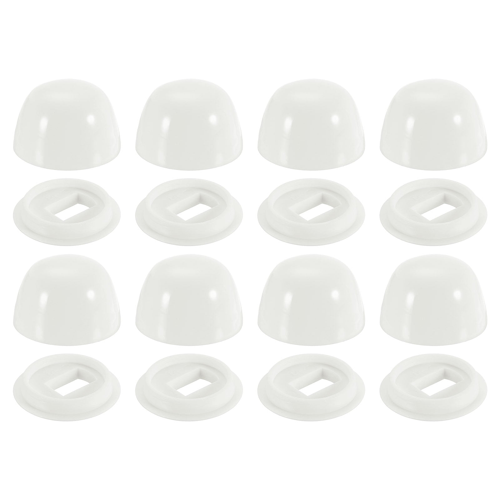 QUARKZMAN Toilettenbolzenkappen 4er-Set - Weiß 21mm Push-On