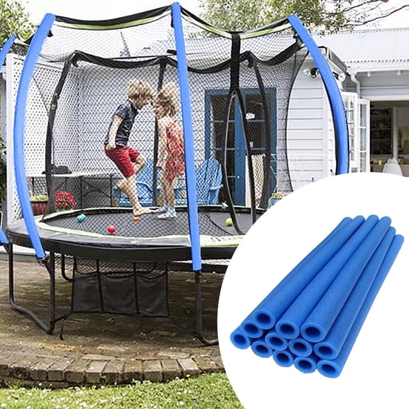8Pcs Trampoline Pole Foam Padding Tube Anti Collision Hollow Sponge Cover Trampoline Column Protective Sleeve For Garden Play Equipment(Blue-88Cm)