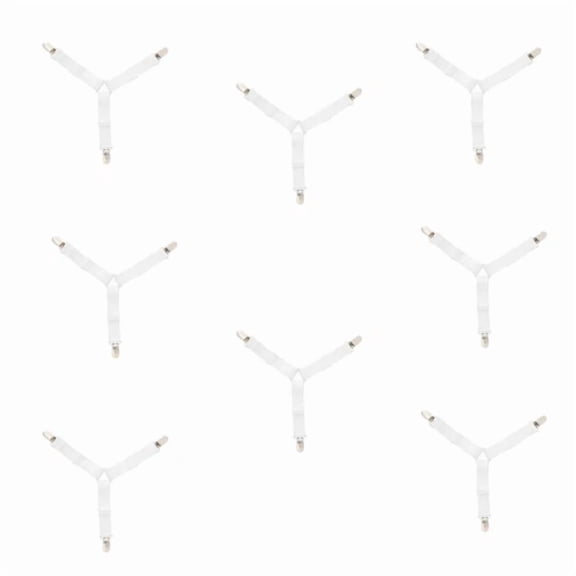 8Pcs Triangle Bed Sheet Clips, Durable Elastic Fasteners For Secure Bedding