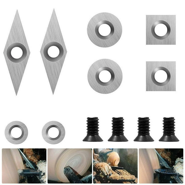 Carbide cutters for wood clearance turning