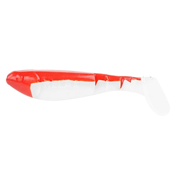 8Pcs Two-Tone Multi-Jointed T-Tail Soft Fishing Lures, 2.8in Sinking Bionic Swimbait, High Elasticity Artificial Bait for Bass and Culter Fishing, Red