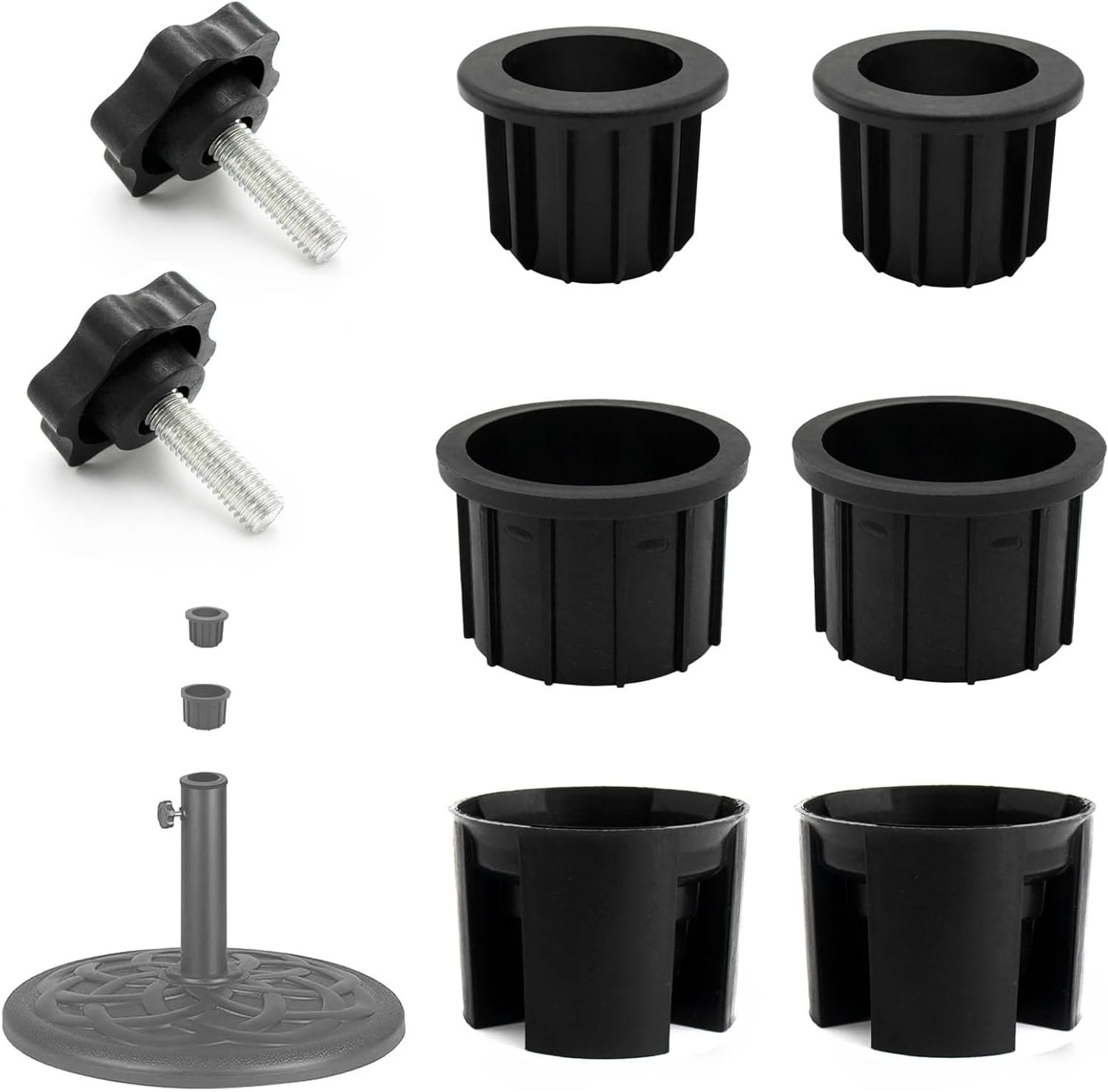 8Pcs Umbrella Base Stand Hole Ring Plug Cover and Cap Patio Umbrella ...