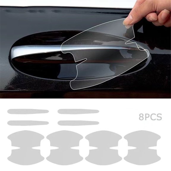 8Pcs Universal Car Door Bowl Anti-scratch Sticker Clear Door Bowl Handle Protection Sticker Paint Surface Film Car Accessories