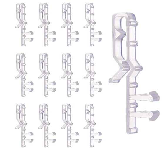 8Pcs Valance Clips Window Blinds Hidden Clip Retainer Holder Blind Curtain Accessories