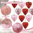 thumbnail image 1 of 8Pcs Valentines Day Ornaments for Tree, 2.6" Red Pink Heart Baubles, Shatterproof Hanging Decorations, Romantic 3D Heart Pendants for Wedding Anniversary Party Home Decor, 1 of 7