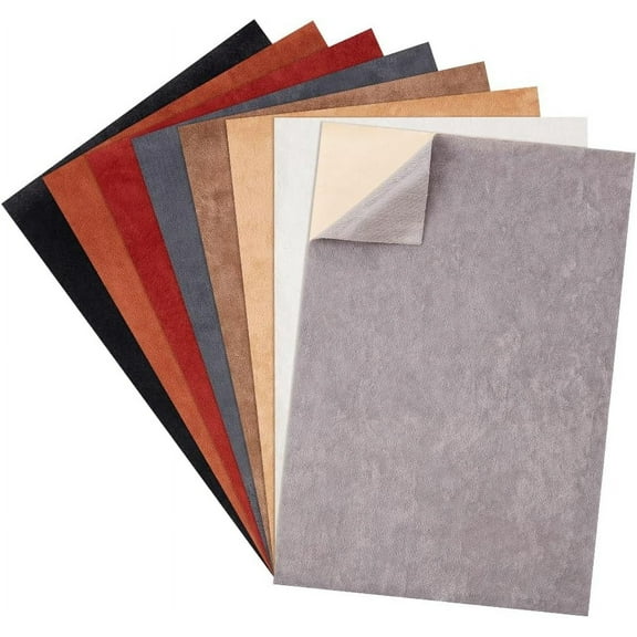 8Pcs Velvet Adhesive Sheets 7.8x11.8 Inch Velvet Cloth Fabric Patches Self-Adhesive Fabric Repair Patch