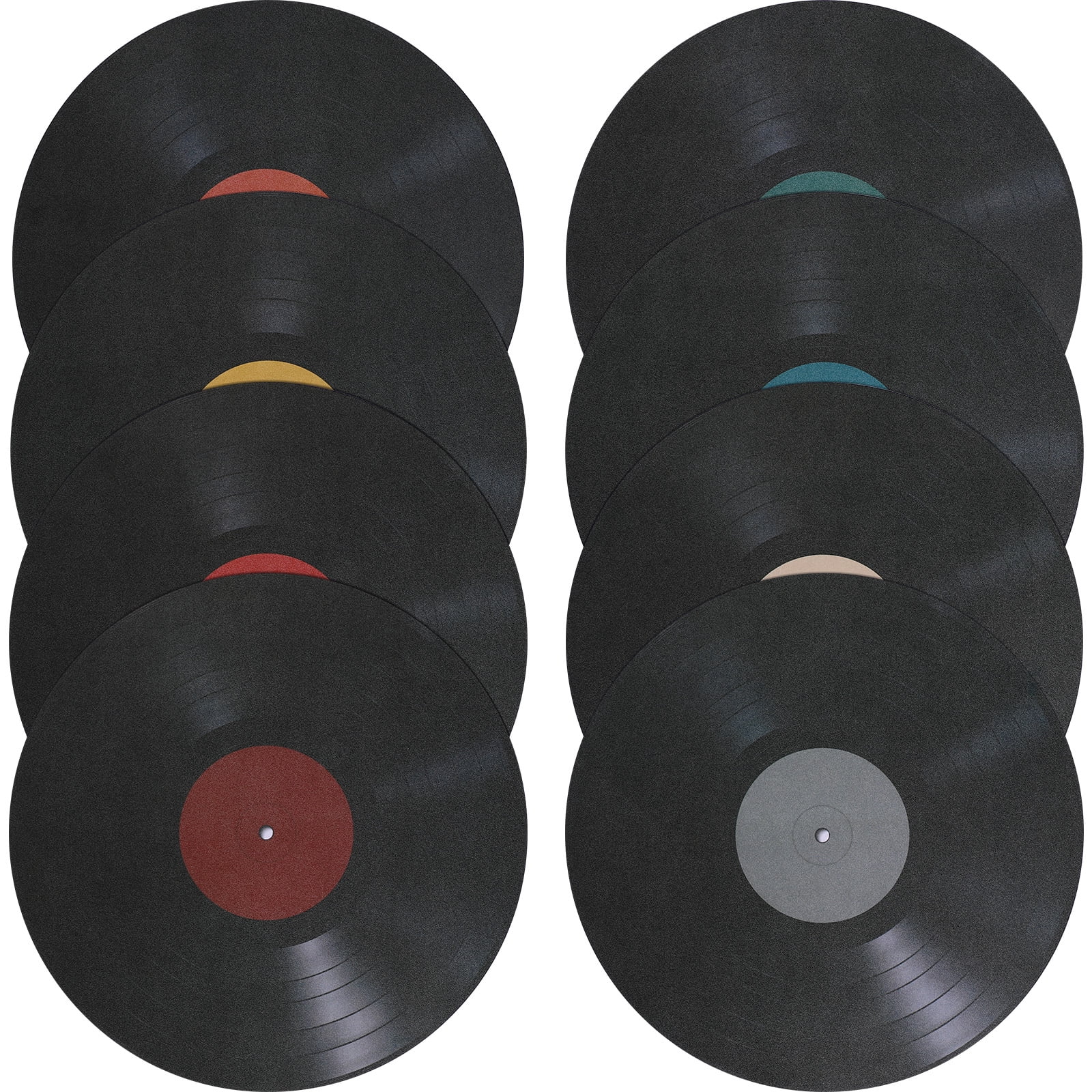 8Pcs Vinyl Record Wall Stickers Decorative Vinyl Record Decals Artistic Vinyl Record Wall Ornaments