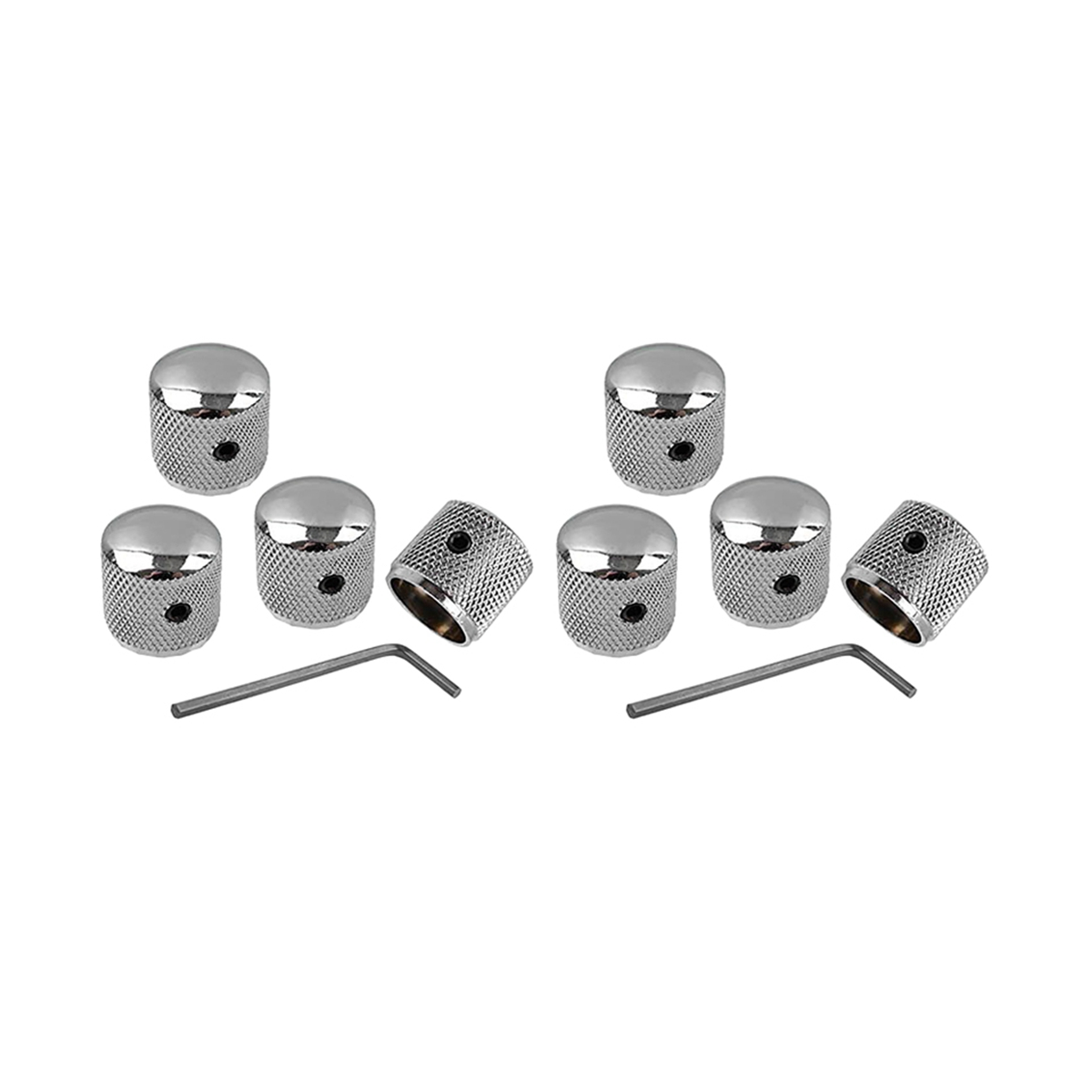 8Pcs Volume Tone Dome Tone Guitar Speed Control Knobs with Screws for Strat LP Electric Guitar
