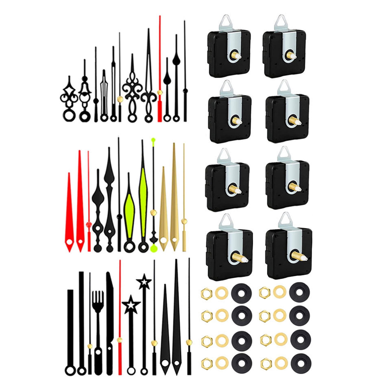8Pcs Wall Clock Movement Mechanism Kits with 12 Pairs of Hands for ...