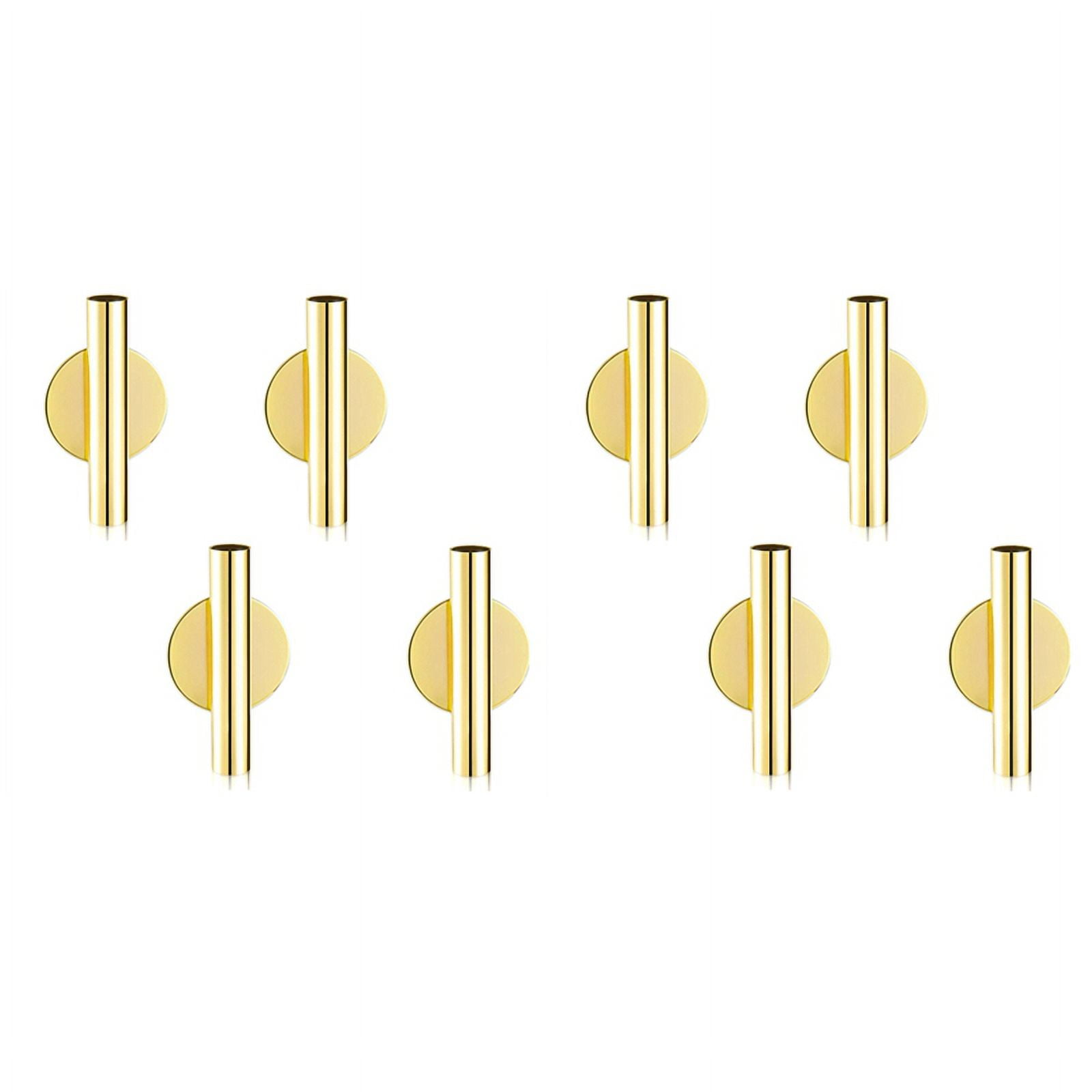 8Pcs WallMounted Flower Tube Wall Metal Vase Decoration Stand Dry Vase