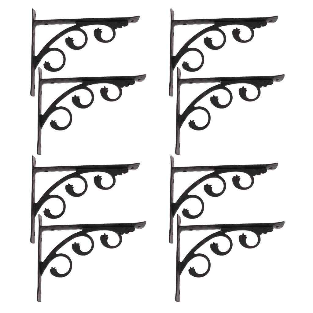 8Pcs Wall Shelf Bracket Book Shelf Storage L Corner Bookstore