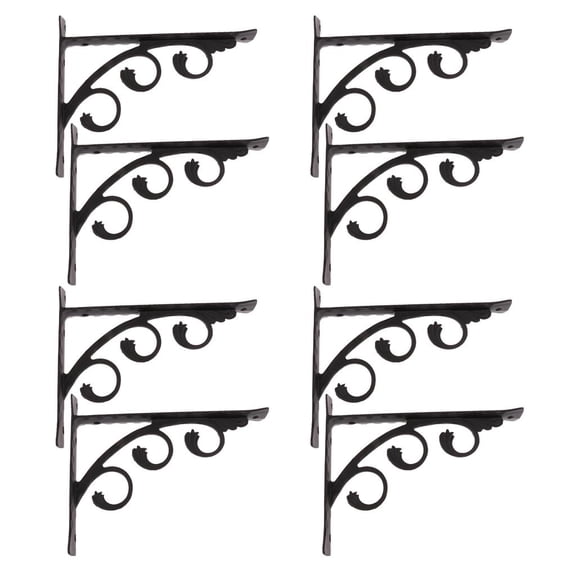 8Pcs Wall Shelf Bracket Book Shelf Storage L Corner Bookstore