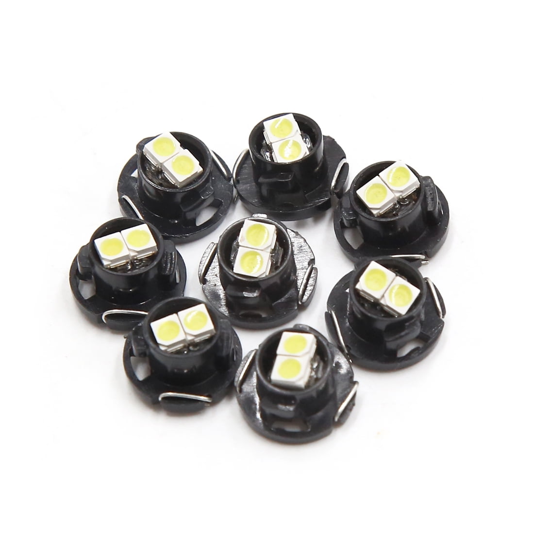 8Pcs White 3020 Car T4.7 Wedge Dashboard Dash Panel Light Bulb Interior