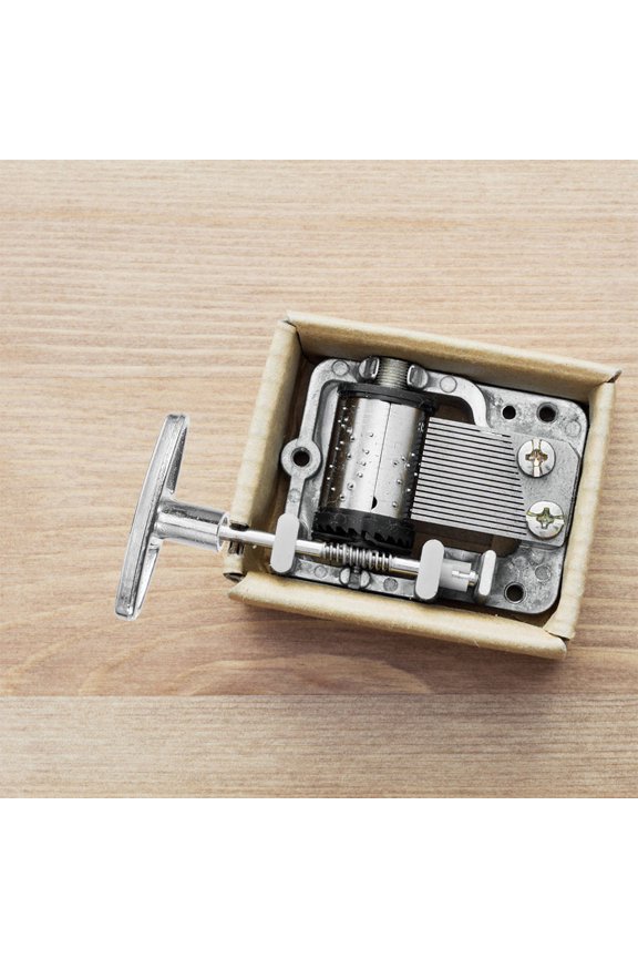 8Pcs Music Box Movement Keys Plated Silver with Standard Spring Mechanism