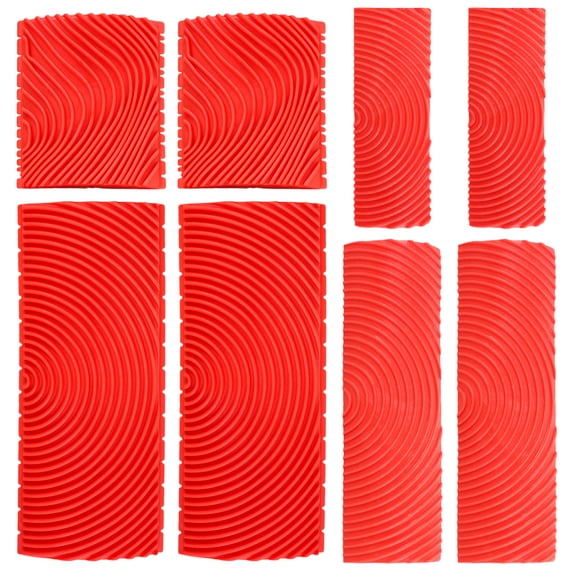 8Pcs Wood Grain Tool Kit Rubber Wood Graining Tool Set Reusable Grain Pattern Painting Tool with Handle Wood Grain Texture Wall Painting Tool for DIY Wall Door Table