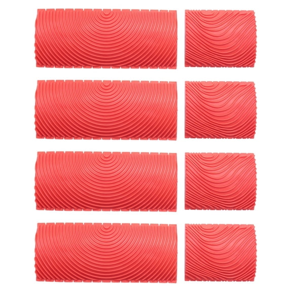 8Pcs Wood Graining Grain Rubber Patin Painting Effects DIY Wall Decoration Tools