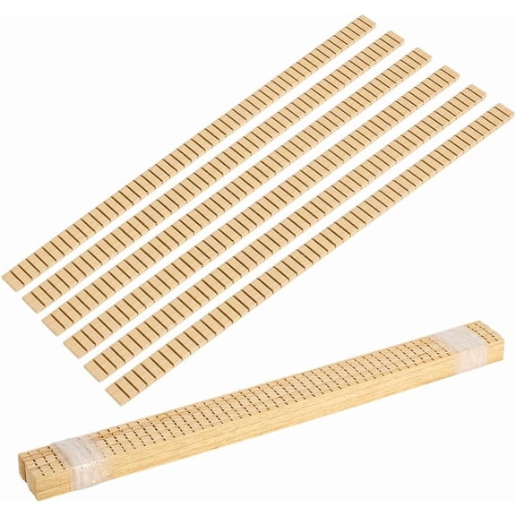 8Pcs Wood Guitar Decoration Strips Rectangle Moccasin 365x17x4mm for DIY