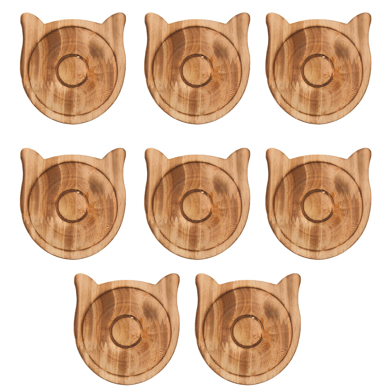 8Pcs Wooden Bracelet Tray Kitty Ears Safe Strong Wood Multi Purpose