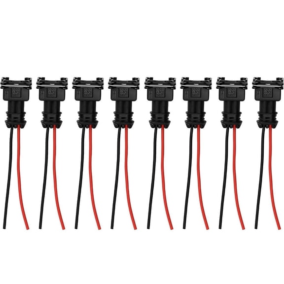 8Pcs for Bosch Ev1 Fuel Injector Connectors for Replacement Wire Harness,Simple Operation, One Step Use, Save Your Time