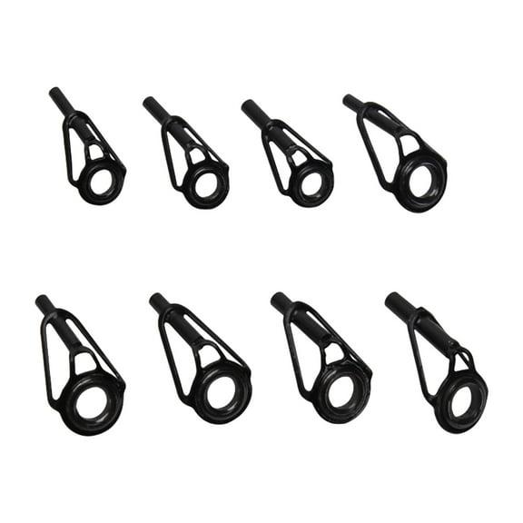 8Pcs/set Mixed Size Fishing Rod Guide 6mm 8mm Outer Diameter Baitcasting Eye Line Rings Fishing Rod Tip Repair Kits