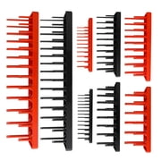 8Piece Metric Socket Organizers Tray Set Plastic Sleeve Holder For Toolboxes, 1/4", 3/8" & 1/2" Drives Size