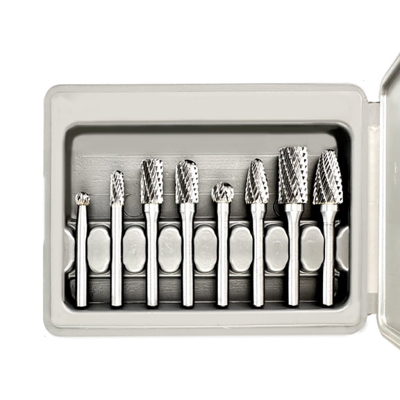 8Piece Tungstens Power Tool Carbides Burr Bit Set for Longevitys and Precisions in Crafting and Industrial Projects