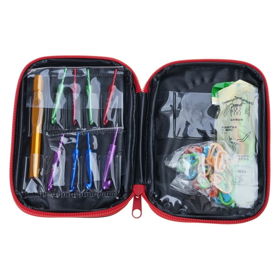 8Pieces Aluminum Circular Knitting Needle Set with Case Aluminum Interchangeable Knitting Needle for Weaving 3.0mm-7.0mm