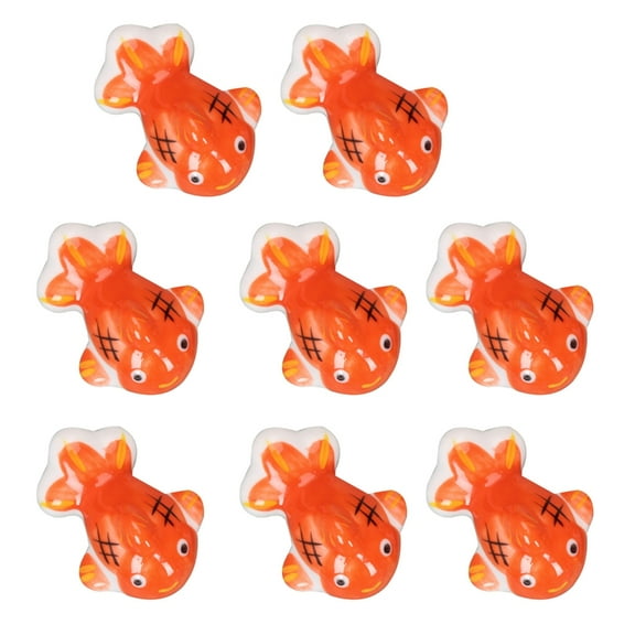 8Pieces Ceramic Chopstick Holder Fish-Shaped Chopsticks Shelf Animal Decor Dining Tableware Chopstick Cutlery Organizers