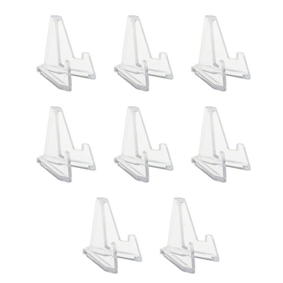 8Pieces Coin Holder Clear Easel Stands Coin Display Easel Display Storage