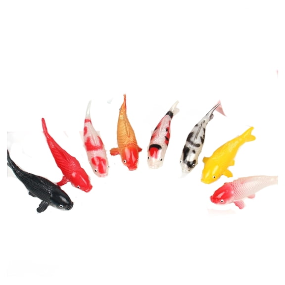 8Pieces Colorful Artificial Fish Figurine Home Decors Realistic FishTank Ornament Fridge Magnet for Pond Aquariums