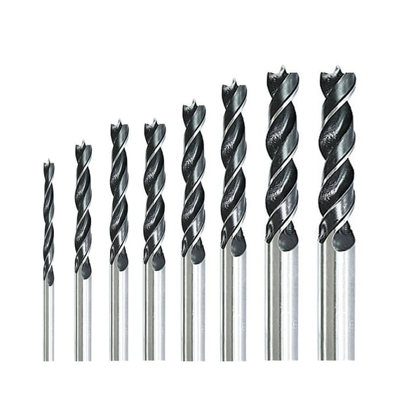 8Pieces Drill Bits Spirals Twist Drill Bits Set for Woodworking Softwood Laminated Twist Drilling Tool