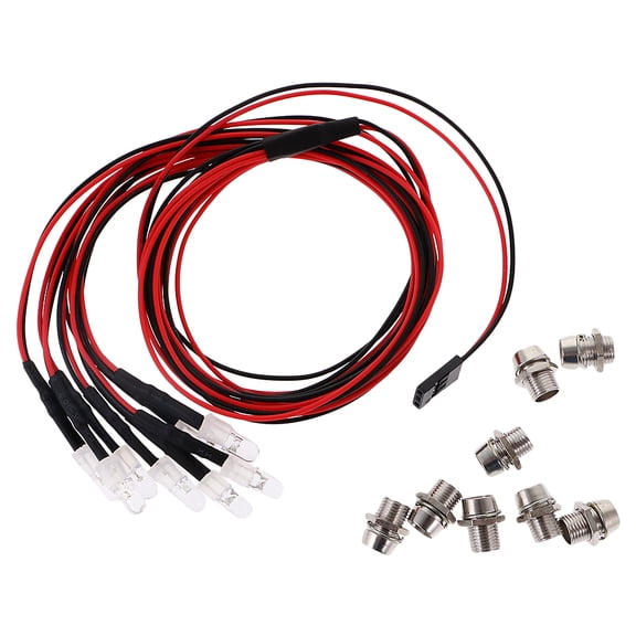 8Pieces LED Light Set Headlight Bright Night Light For RC HSP RC4wd D90 HPI Car Parts