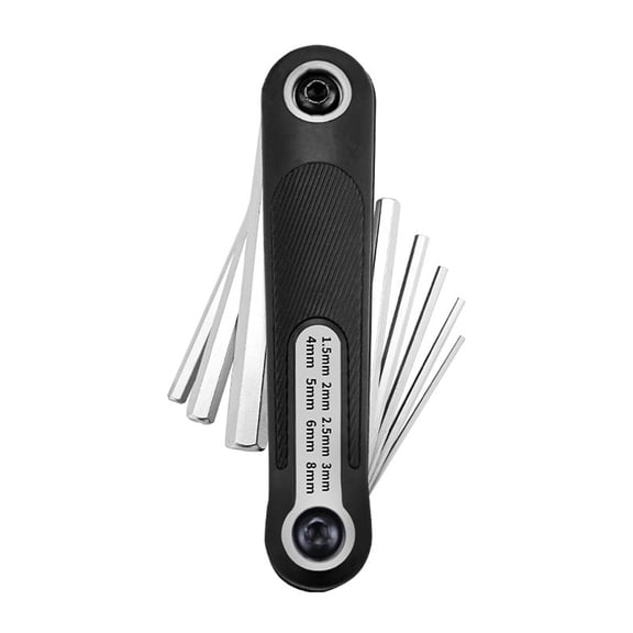 8Pieces/Set Folding Hexagon Key Set Star Wrench for Bicycles Motorcycles and Home Repairs and Professional Maintenance
