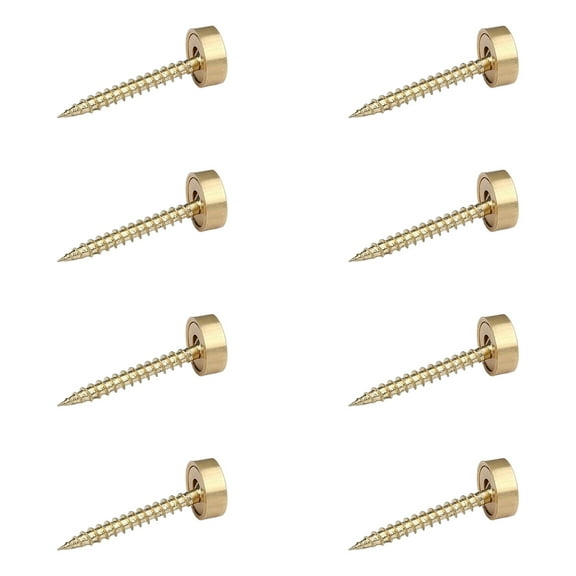 8Pieces Sturdy Brass Fastening Screws With Hemispherical Caps Glass Secure Furniture Hardware Assembly Solution