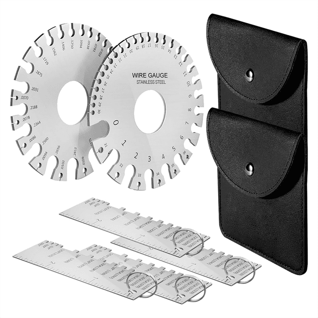 8Pieces Wire Gauge Measuring Tool, Metal Gauge Thickness Tool, Sheet